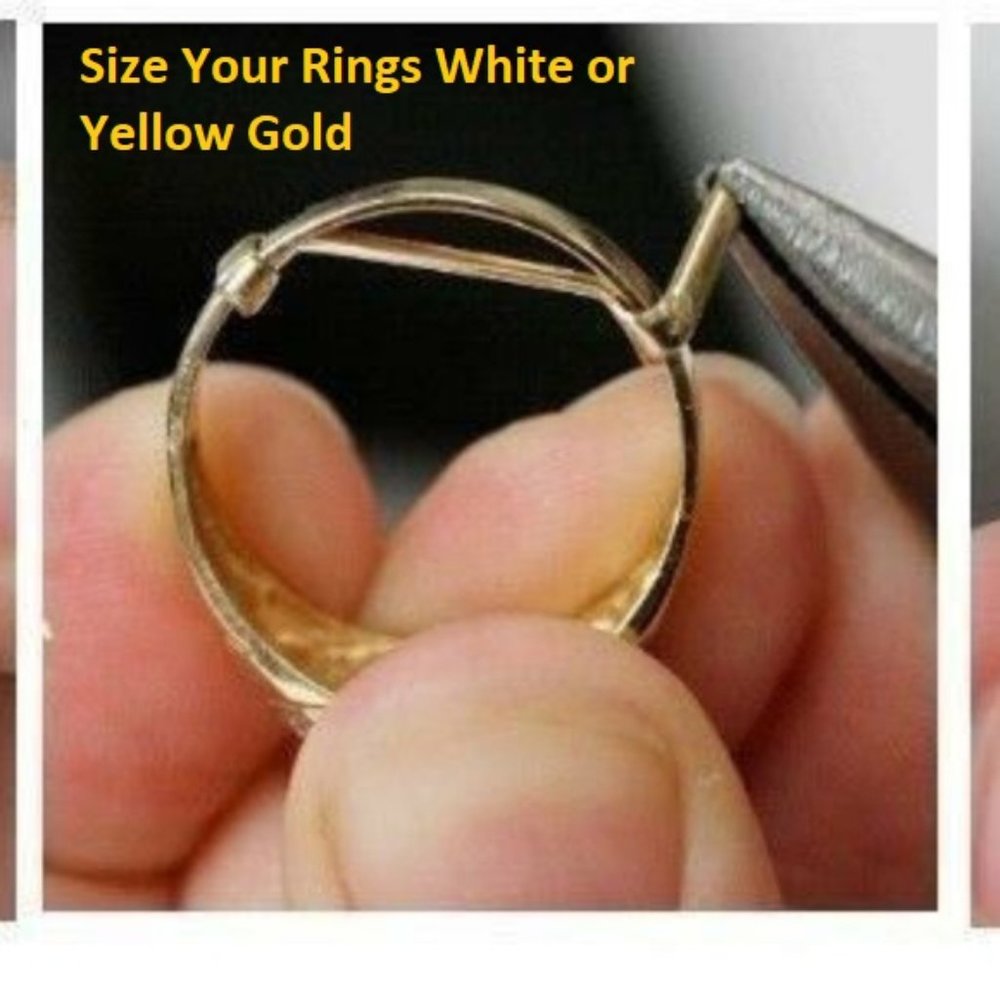 Lock ring guard sizer YELLOW or WHITE GOLD